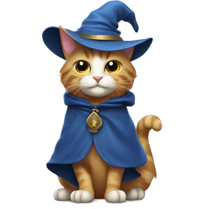 Wizard cat that’s on a mission emoji