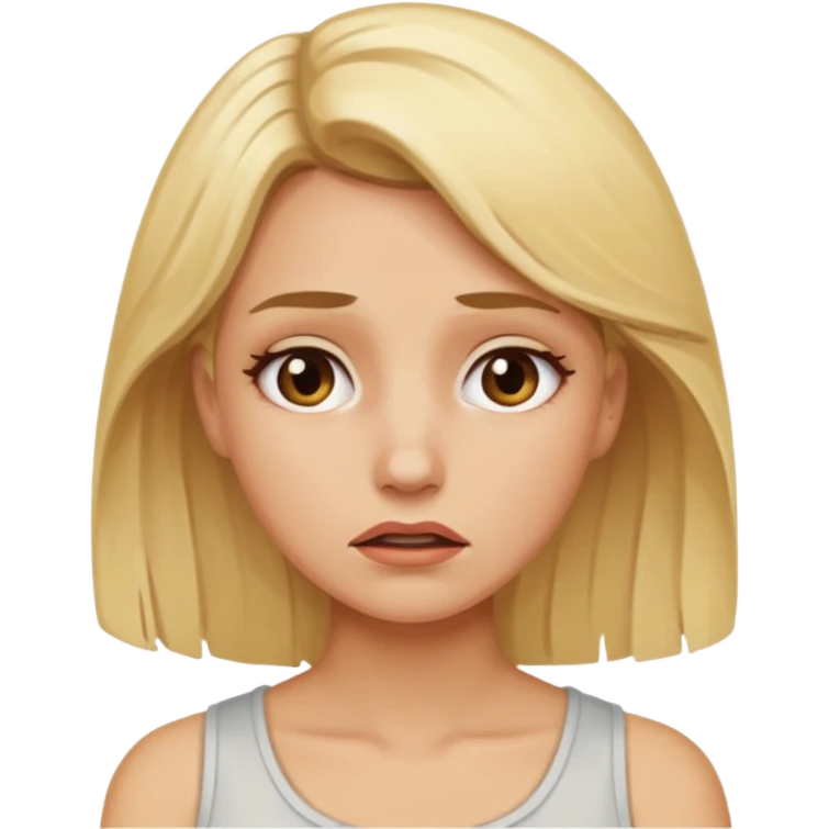 Blonde having a heart attack emoji