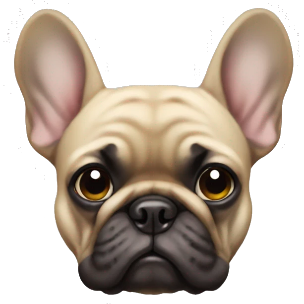 Scary frenchie emoji
