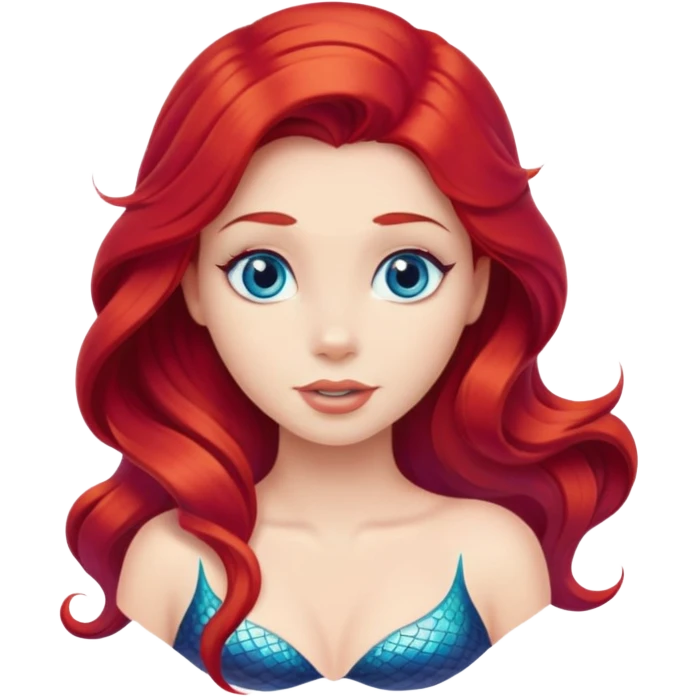 Ariel mermaid with red hair emoji