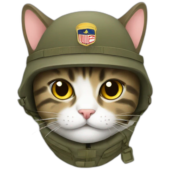 Army cat emoji