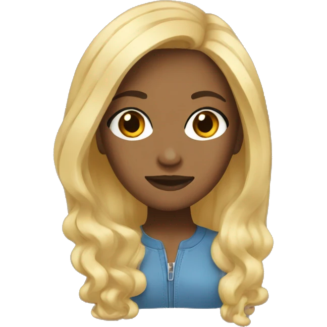 mixed girl with blonde hair emoji