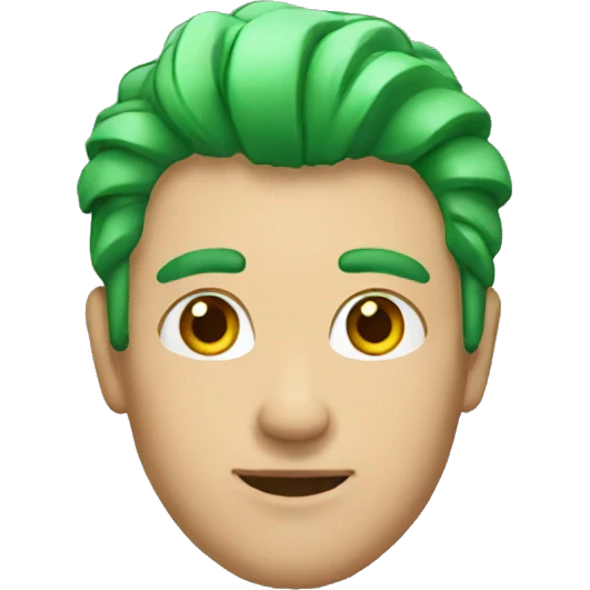 man with green hair emoji