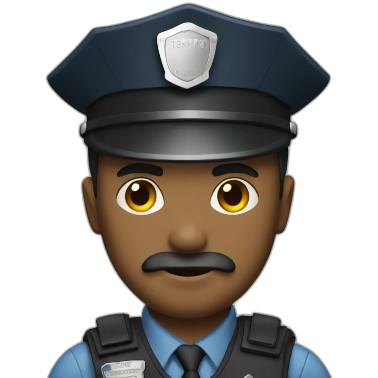 Get lost police man emoji