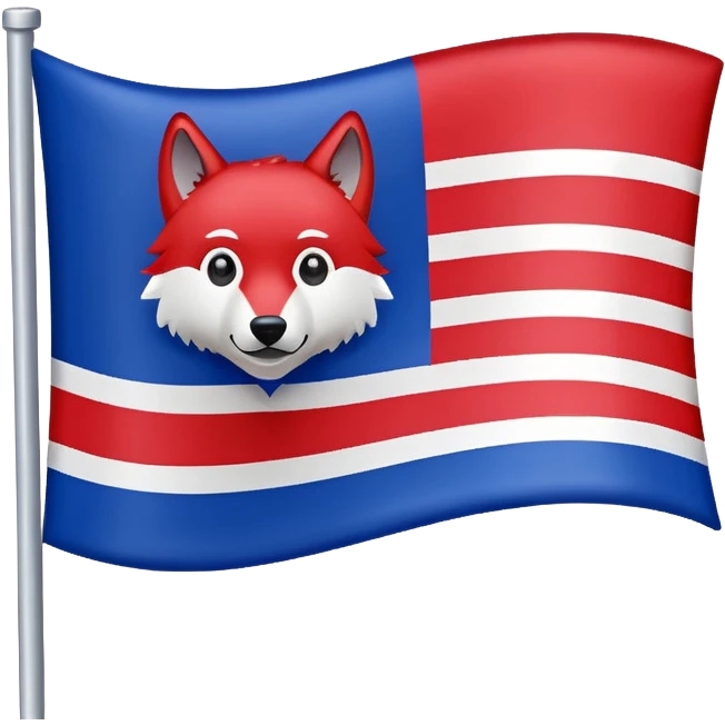 Flag that says #Wolf99 emoji