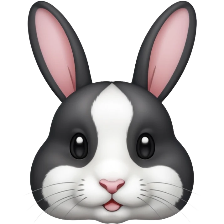 black and white dutch rabbit cute (ios7 style) emoji