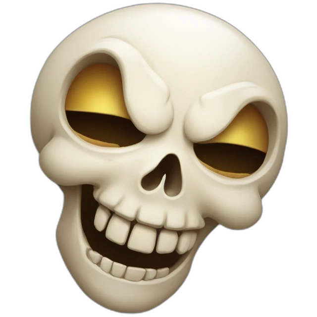 Skull laughing out loud emoji