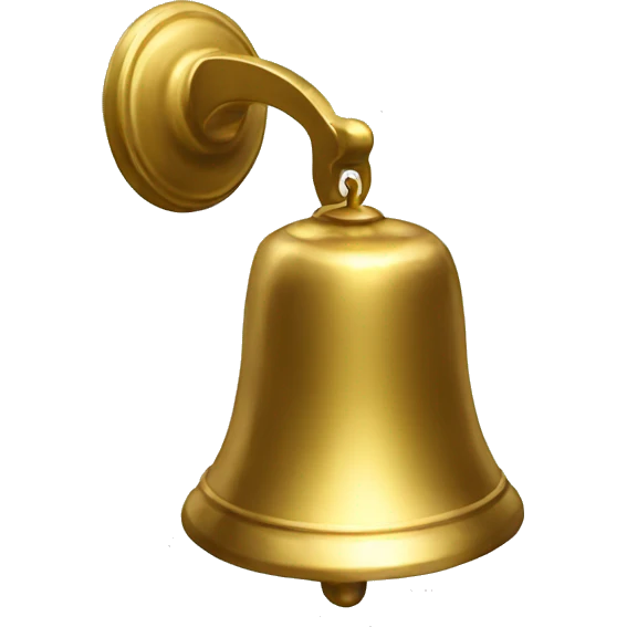 gold bell emoji