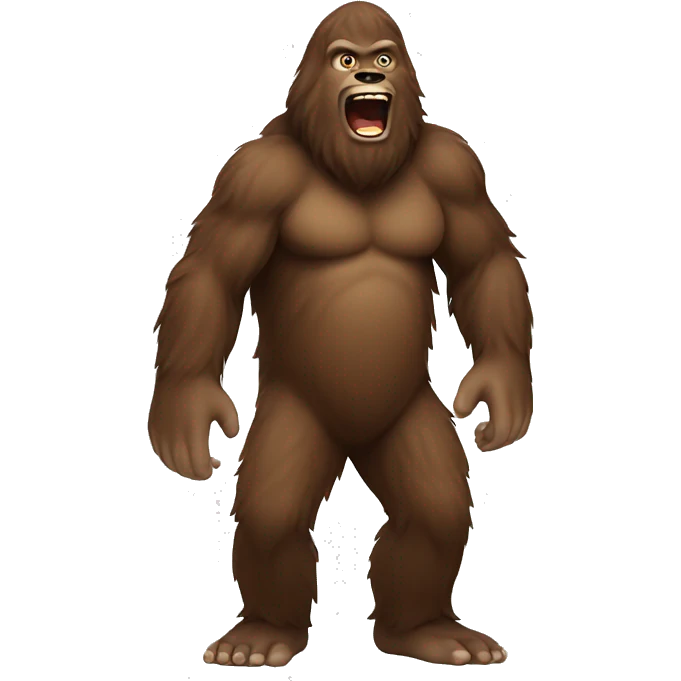 Mountain Bigfoot waving  emoji