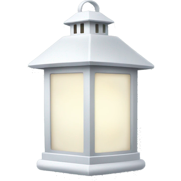 White Christmas lantern  emoji