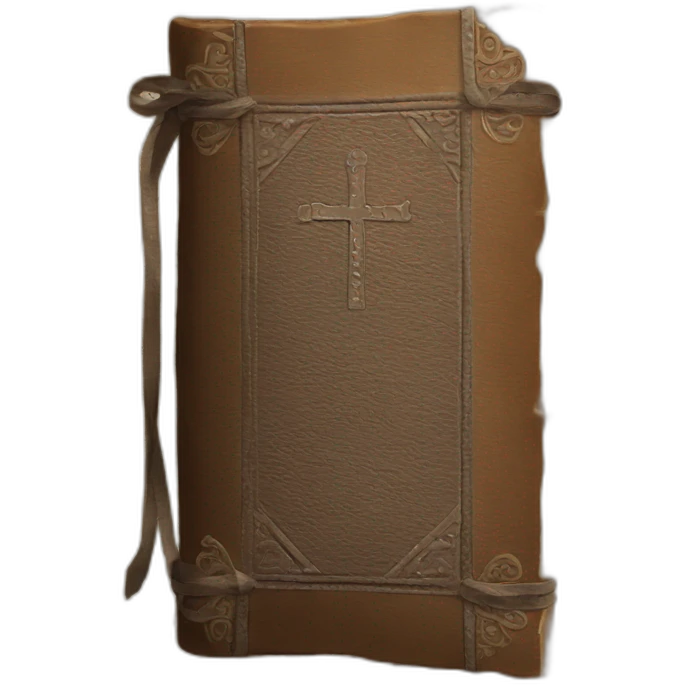 Bible with face emoji