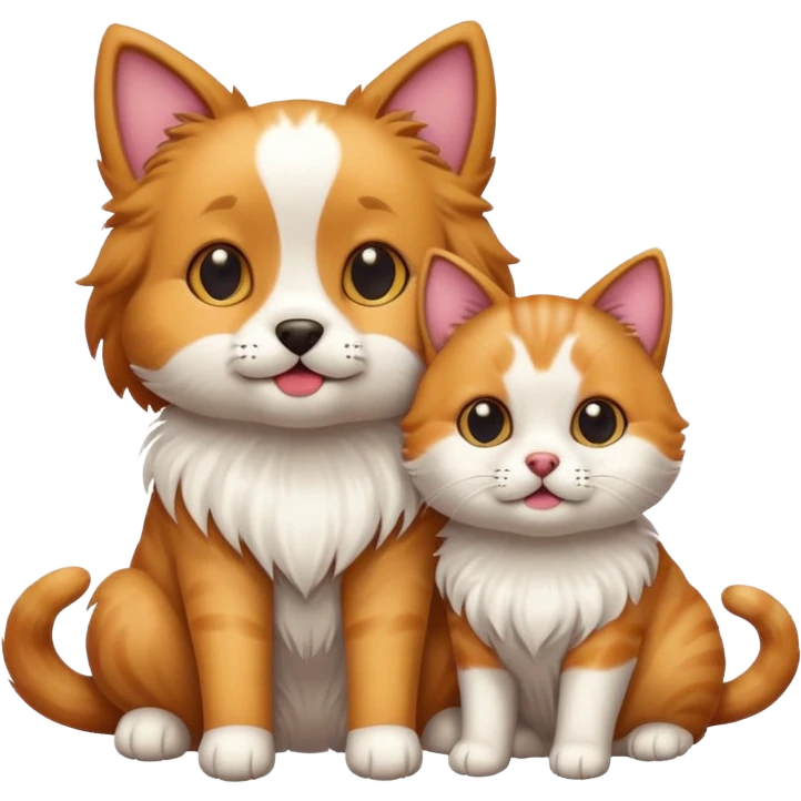 Cat and dog emoji