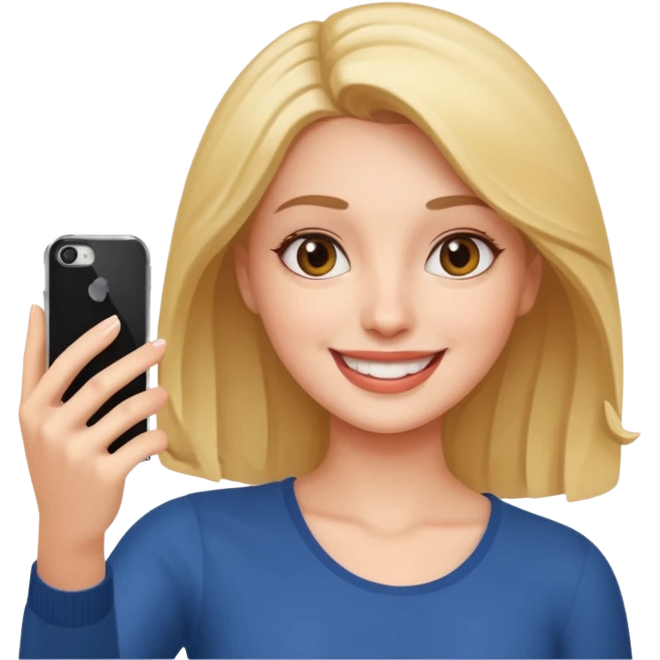female taking selfie emoji