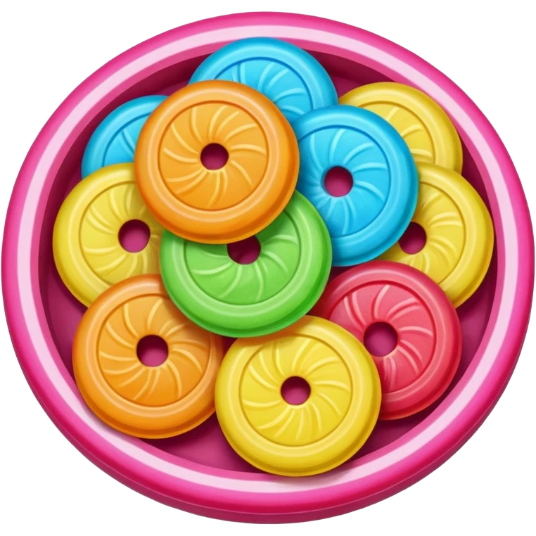 Sour circular hard candies with sour dust emoji