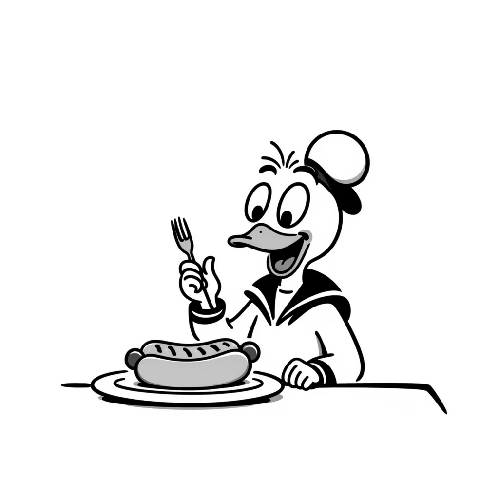 Donald Duck eats dog emoji