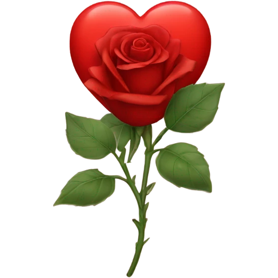 Red heart with red rose emoji