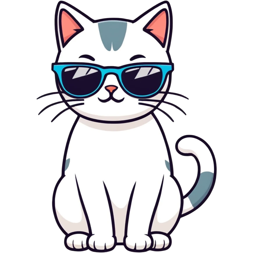 Cat with sunglasses emoji