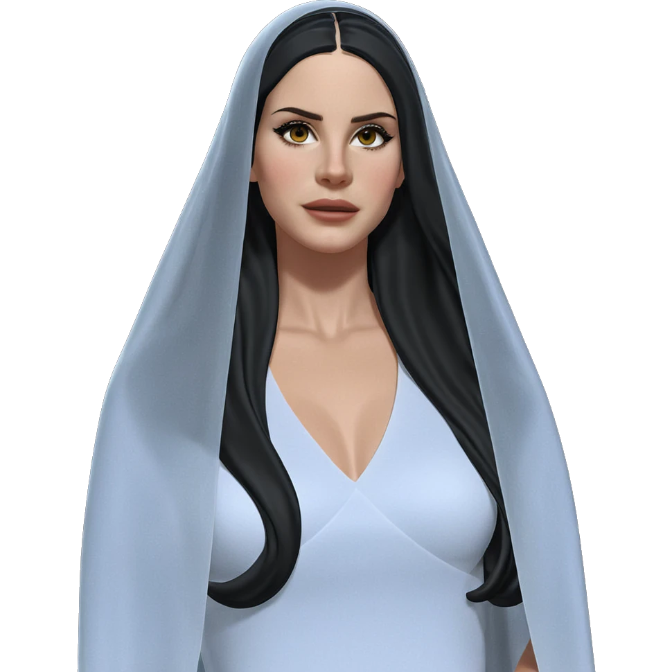 elegant girl in a veil emoji