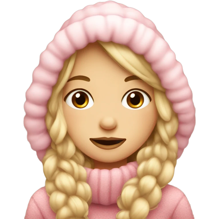 cozy beautiful finnish blond brown pink winter girl emoji