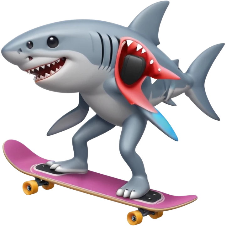 tubarao no skate emoji