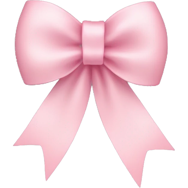 light pink ribbon bow emoji