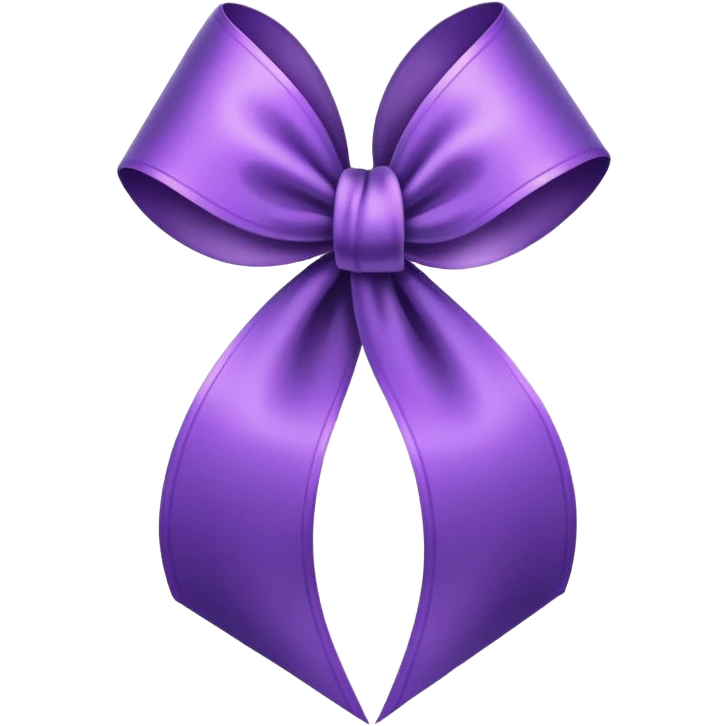 purple ribbon  emoji