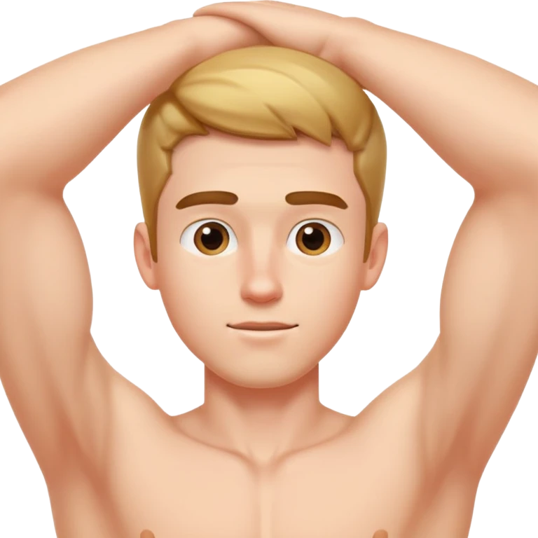young white man's armpit, focus on armpit area emoji