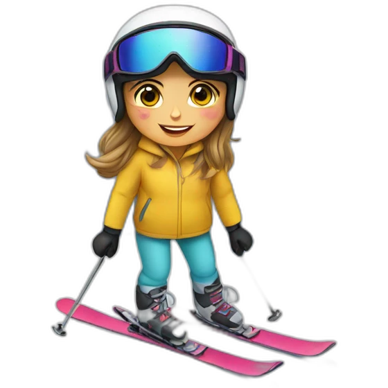 girl on a ski emoji