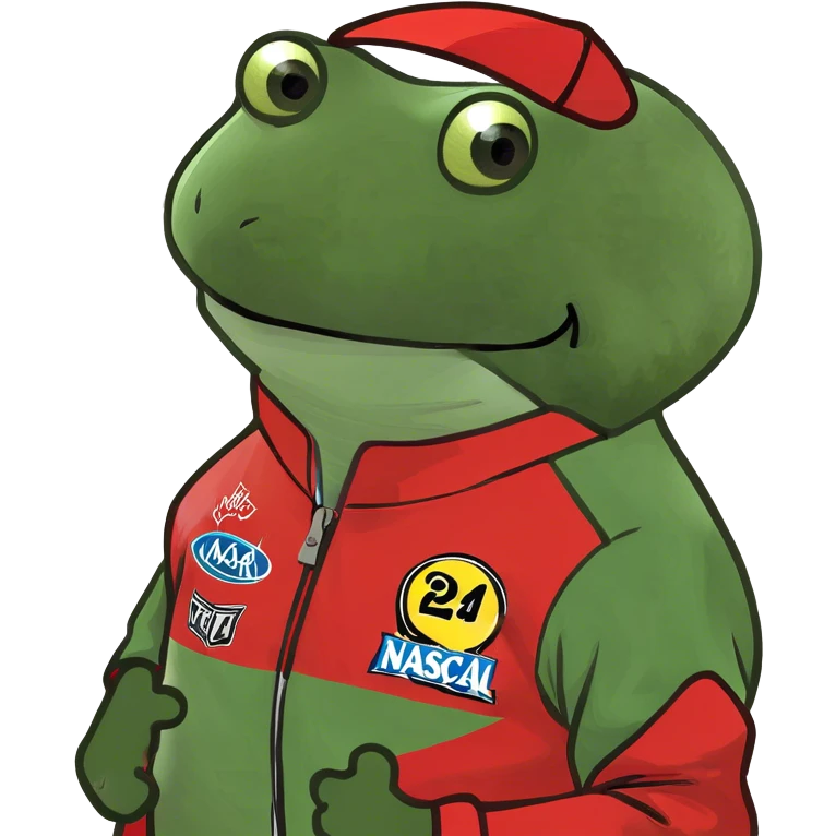 wearing a red nascar jacket emoji