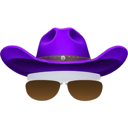 Purple cowboy hat emoji