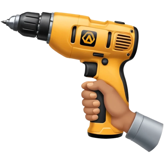 Hand caresses drill emoji