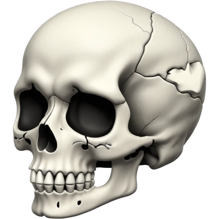 Skull black and white copy paste  emoji