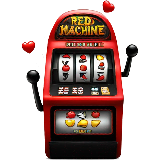 Red and black slot machine emoji