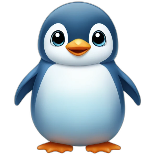cute blue baby penguin emoji