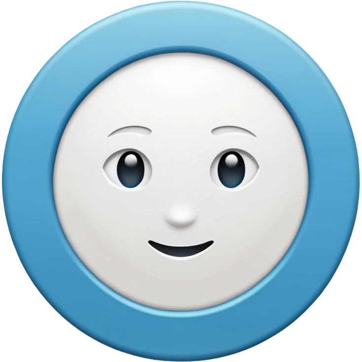 Halka içerisinde ters duran V harfi  emoji