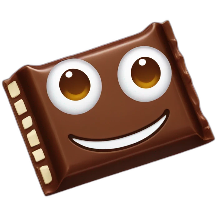 smiling chocolate bar emoji