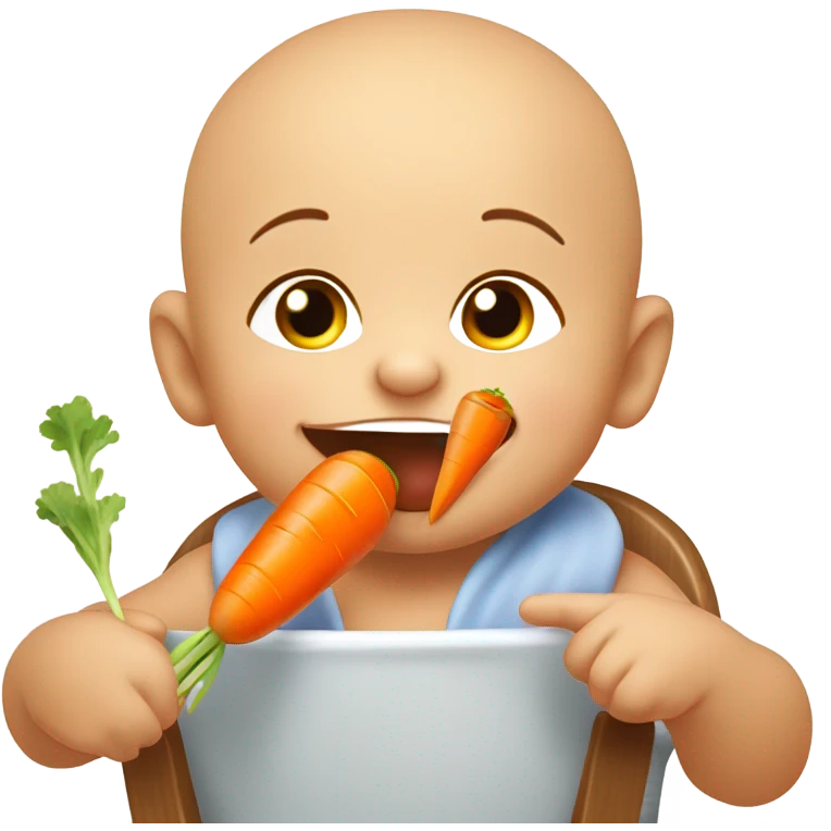 baby eating carrot  emoji