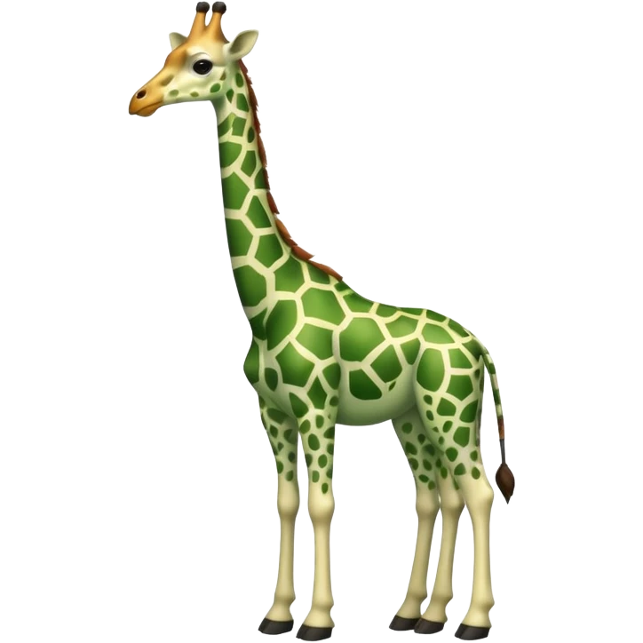 Green Feathered giraffe emoji