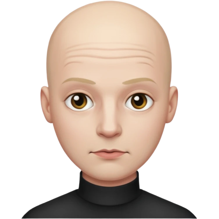 bald man with makeup emoji