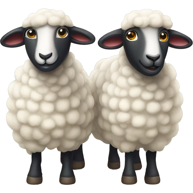 Sheep couple emoji