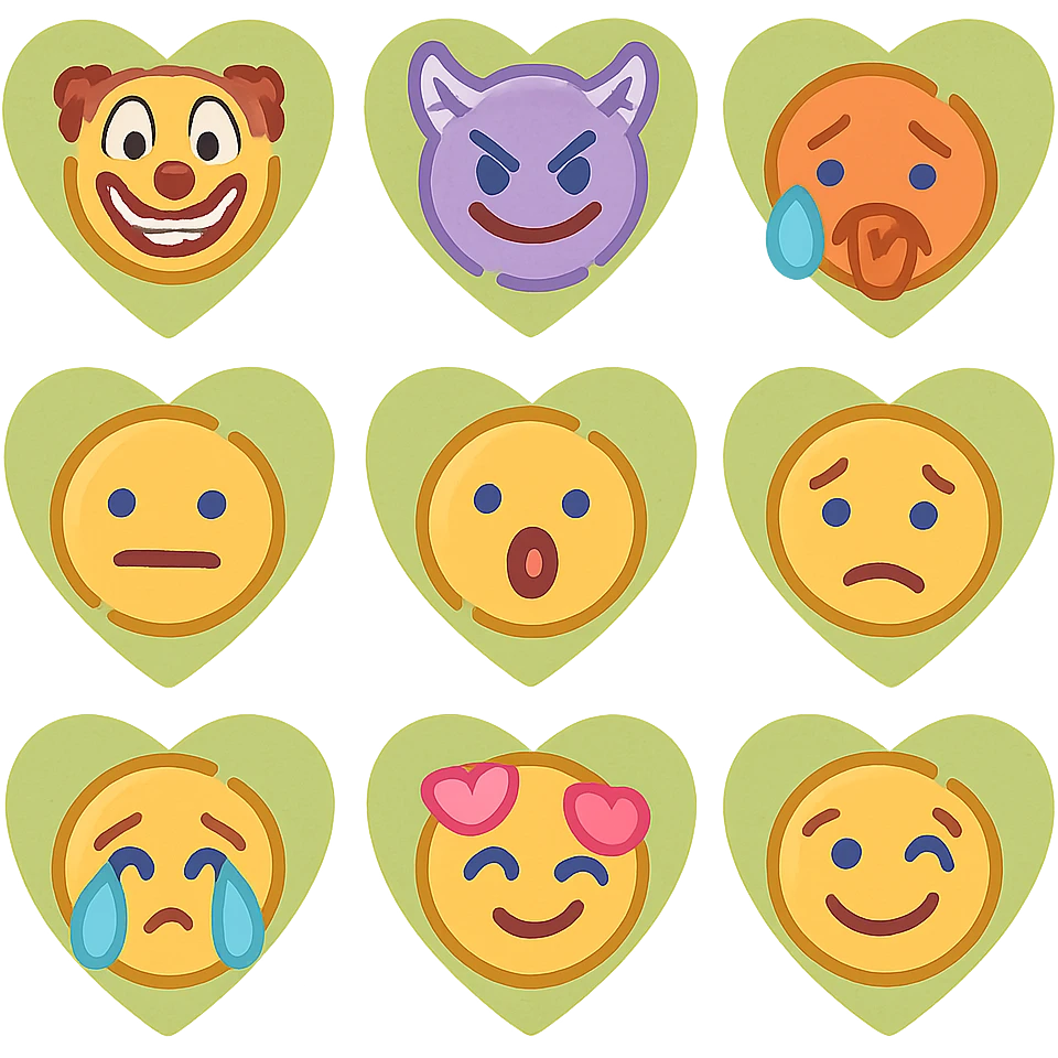 Pale olive heart emoji