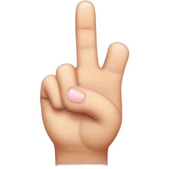 hand with 3 fingers up(thumb, index and pinky) and 2 fingers down(middle, ring) emoji