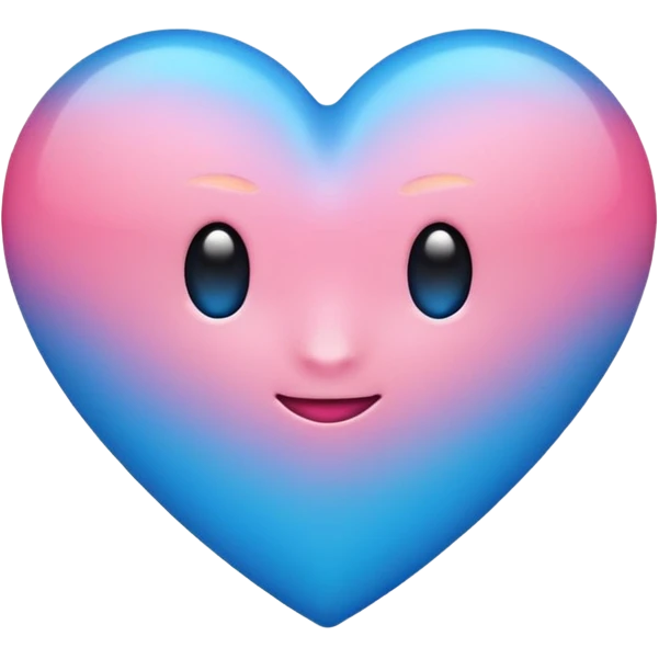 Emoji de coração azul e rosa emoji