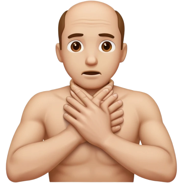 man crossing hands and choking emoji