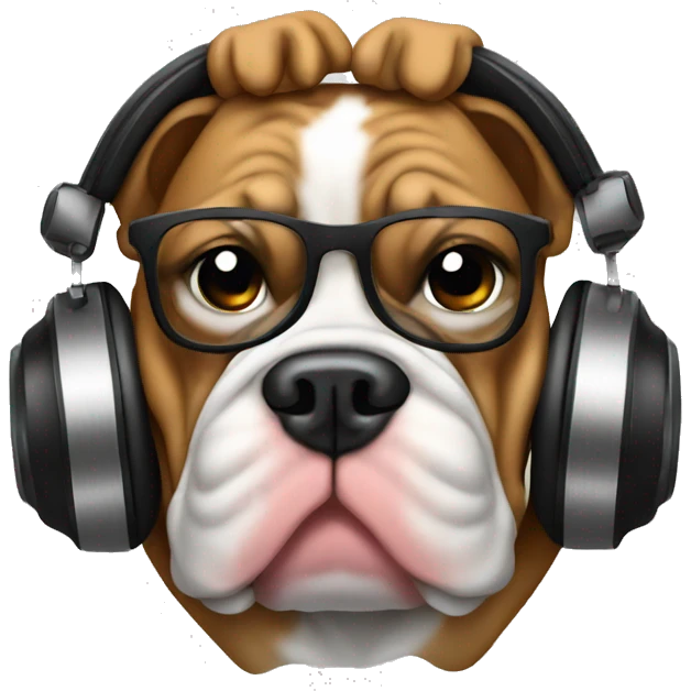 Bull dog dj emoji