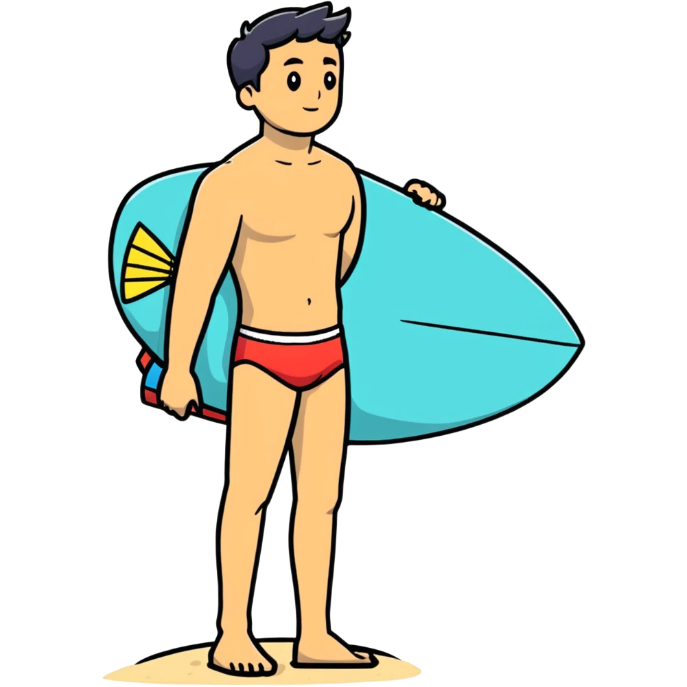 Man on beach emoji