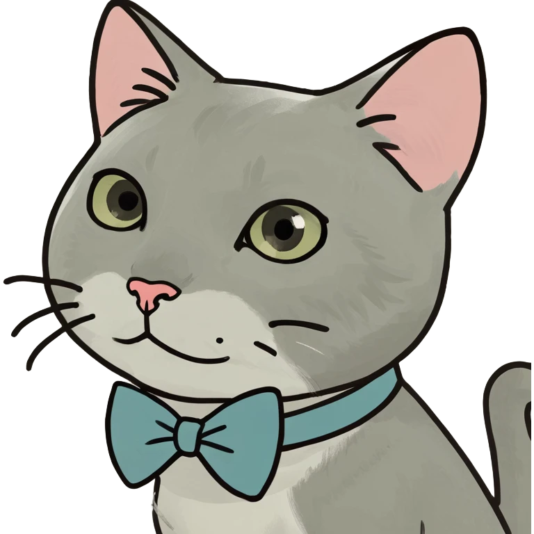 Cat With a bow in his ear  emoji