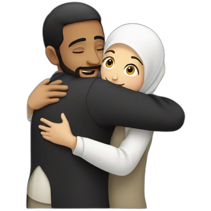 jew hugs muslim emoji