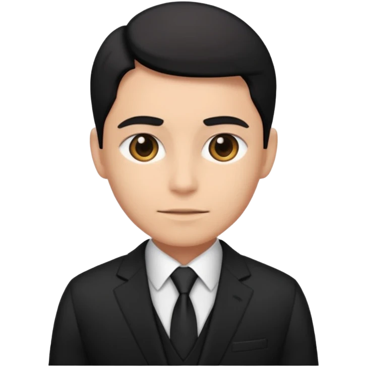 Чёрный деловой костюм на чёрном фоне, без человека emoji