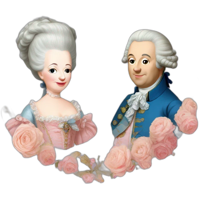 marie antoinette with Louis XVI emoji
